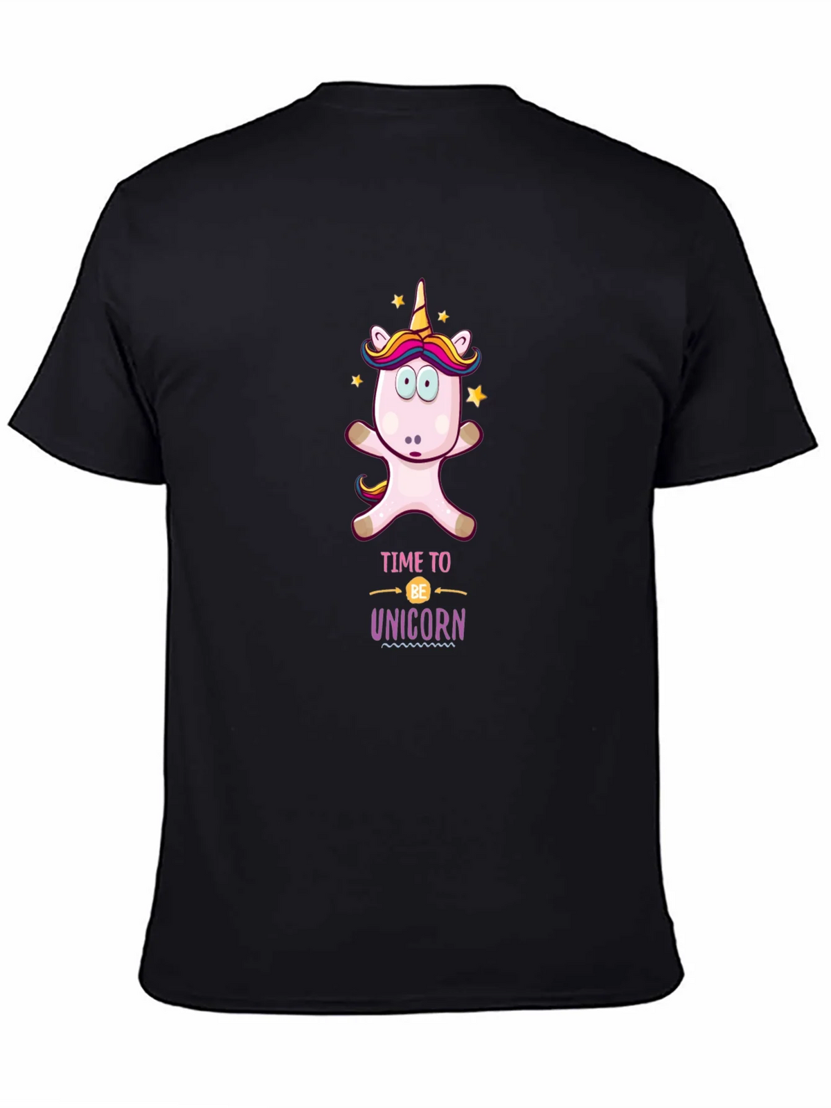 Time to be Unicorn Black T-Shirt product image 4