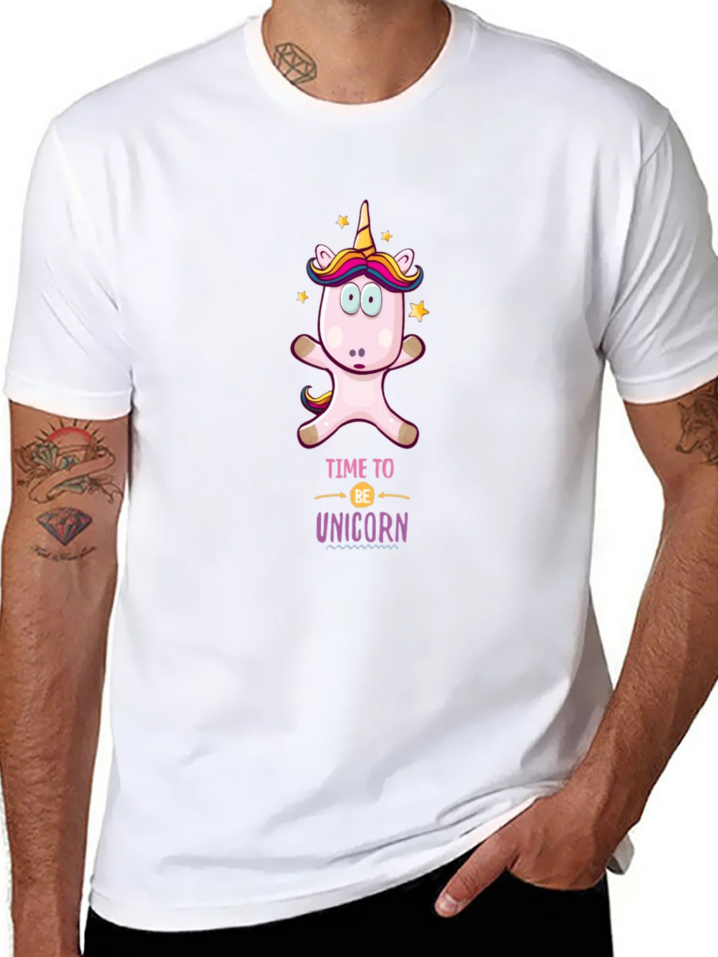 Time to be Unicorn Black T-Shirt product image 6