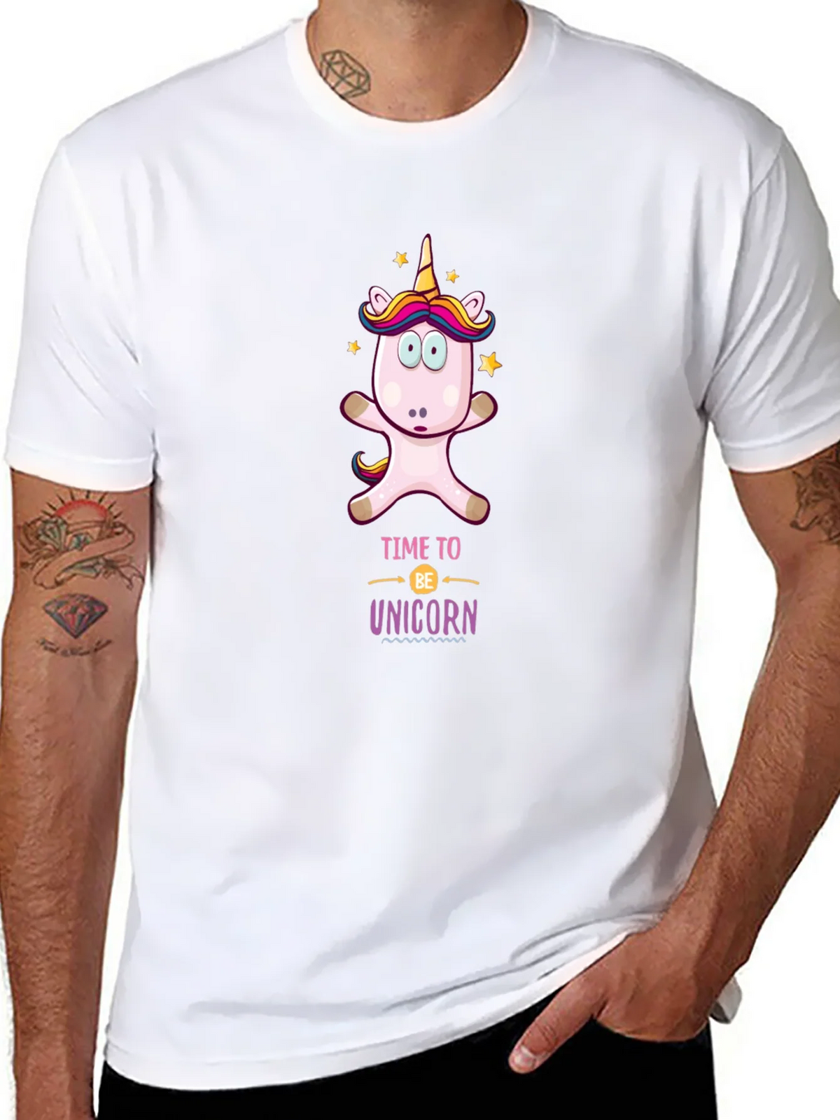 Time to be Unicorn Black T-Shirt product image 6
