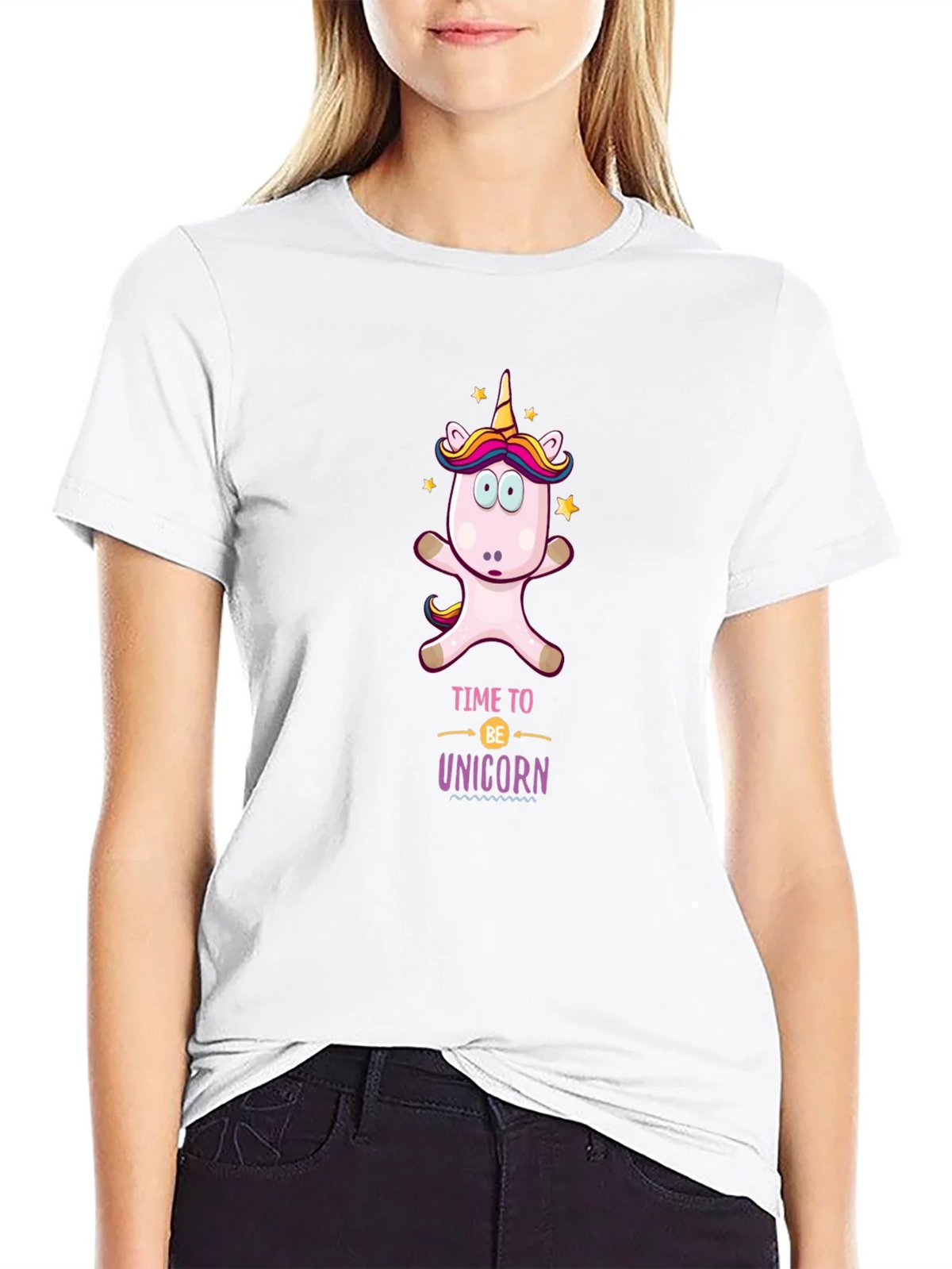 Time to be Unicorn Black T-Shirt product image 7