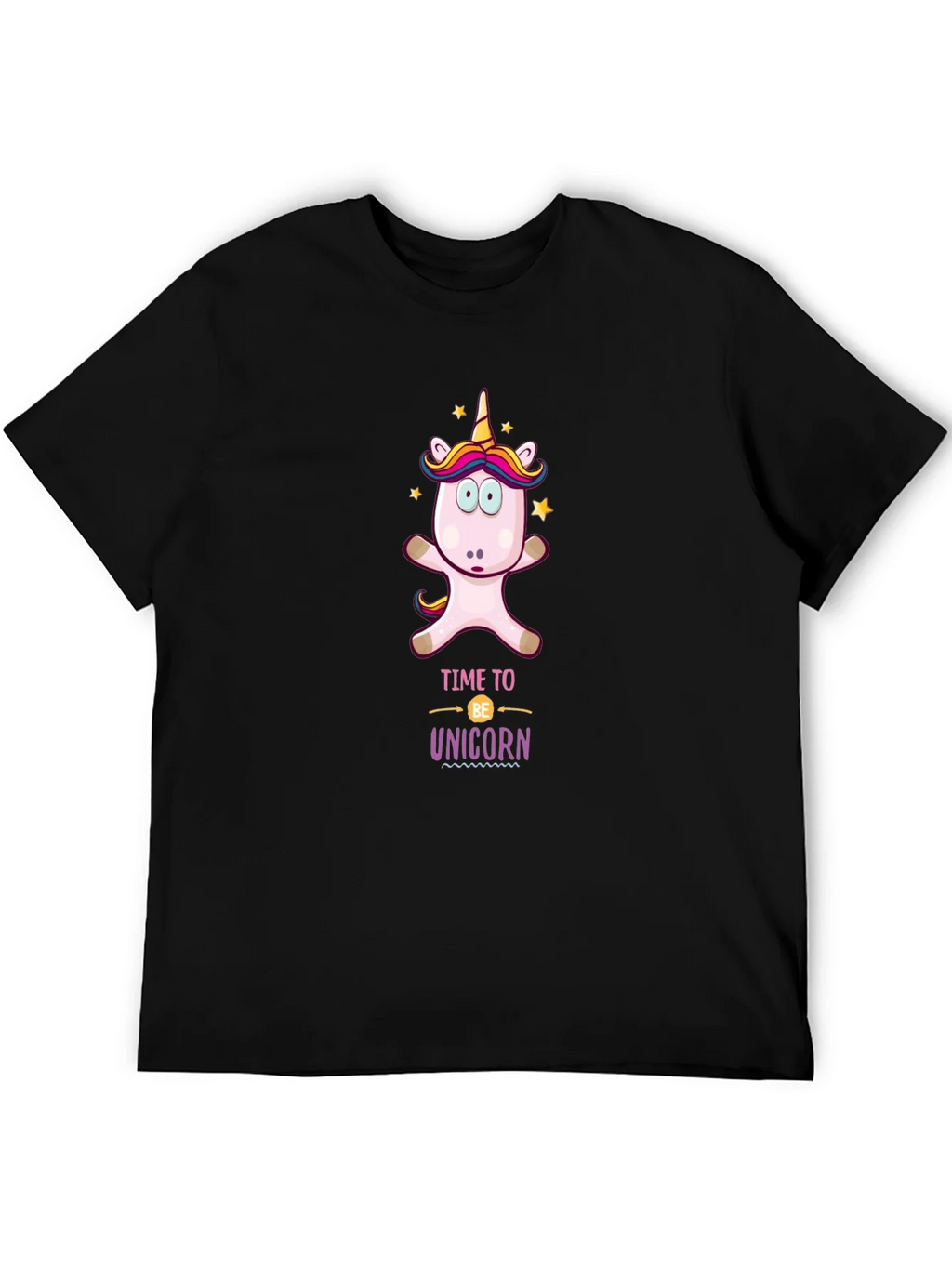 Time to be Unicorn Black T-Shirt product image 5