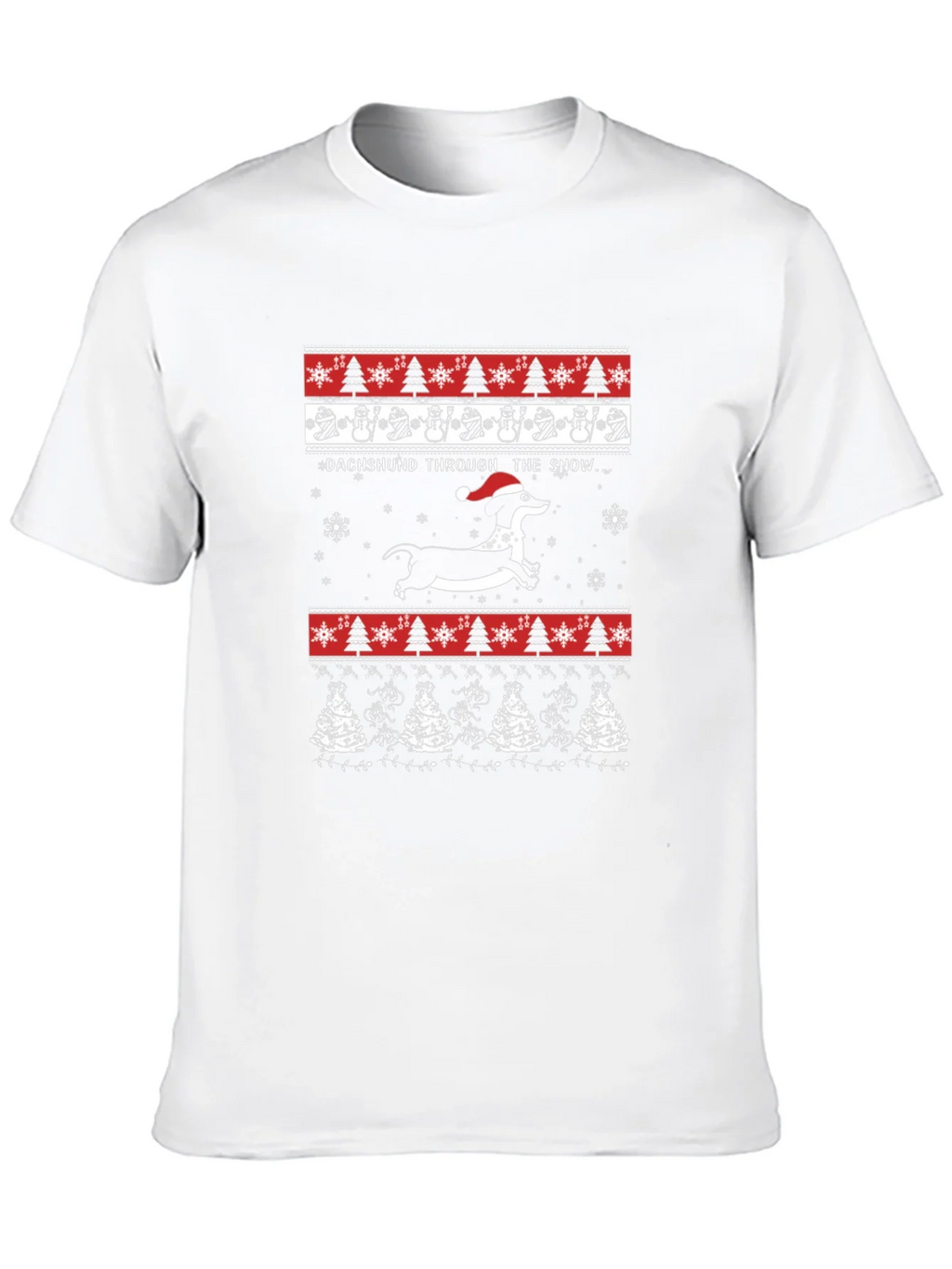Dachshund Through The Snow Christmas T-Shirt product image 7