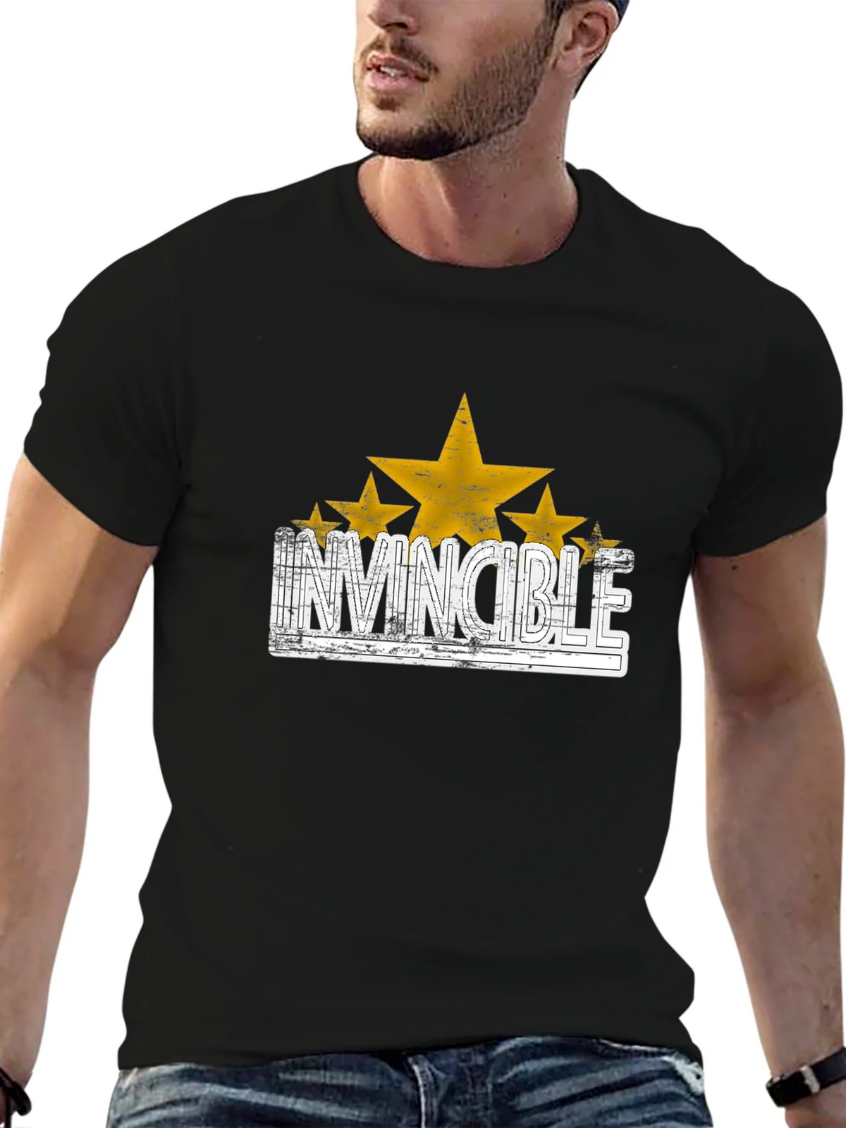 Invincible Star Graphic T-Shirt - Trendy Design product image 5