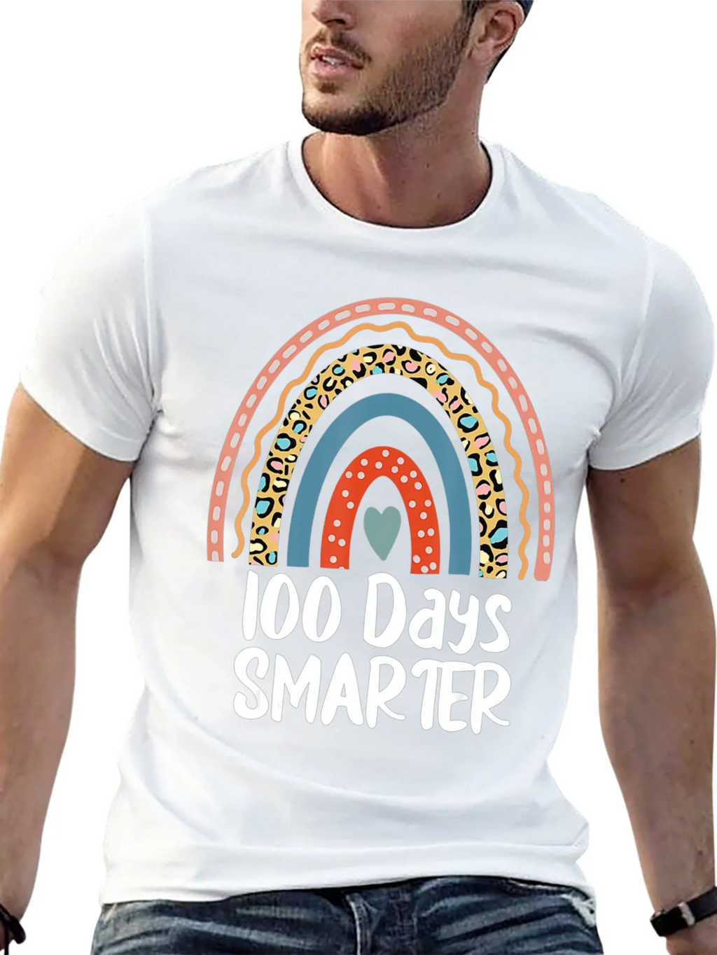 100 Days Smarter Rainbow Graphic Tee product image 12