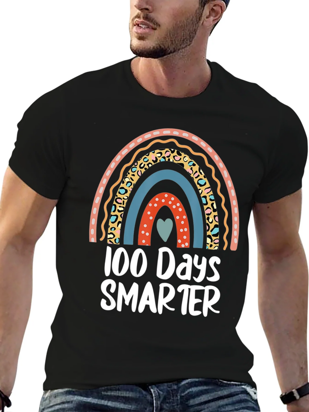 100 Days Smarter Rainbow Graphic Tee product image 6