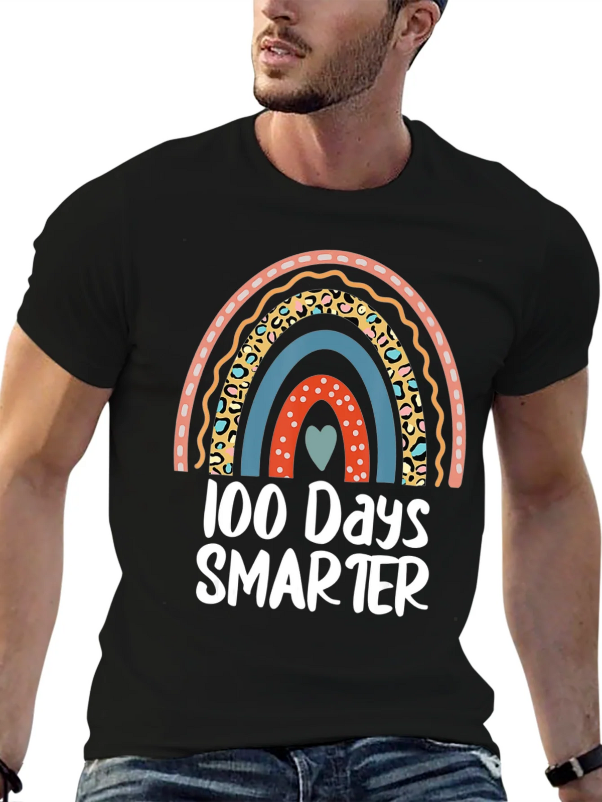 100 Days Smarter Rainbow Graphic Tee product image 6