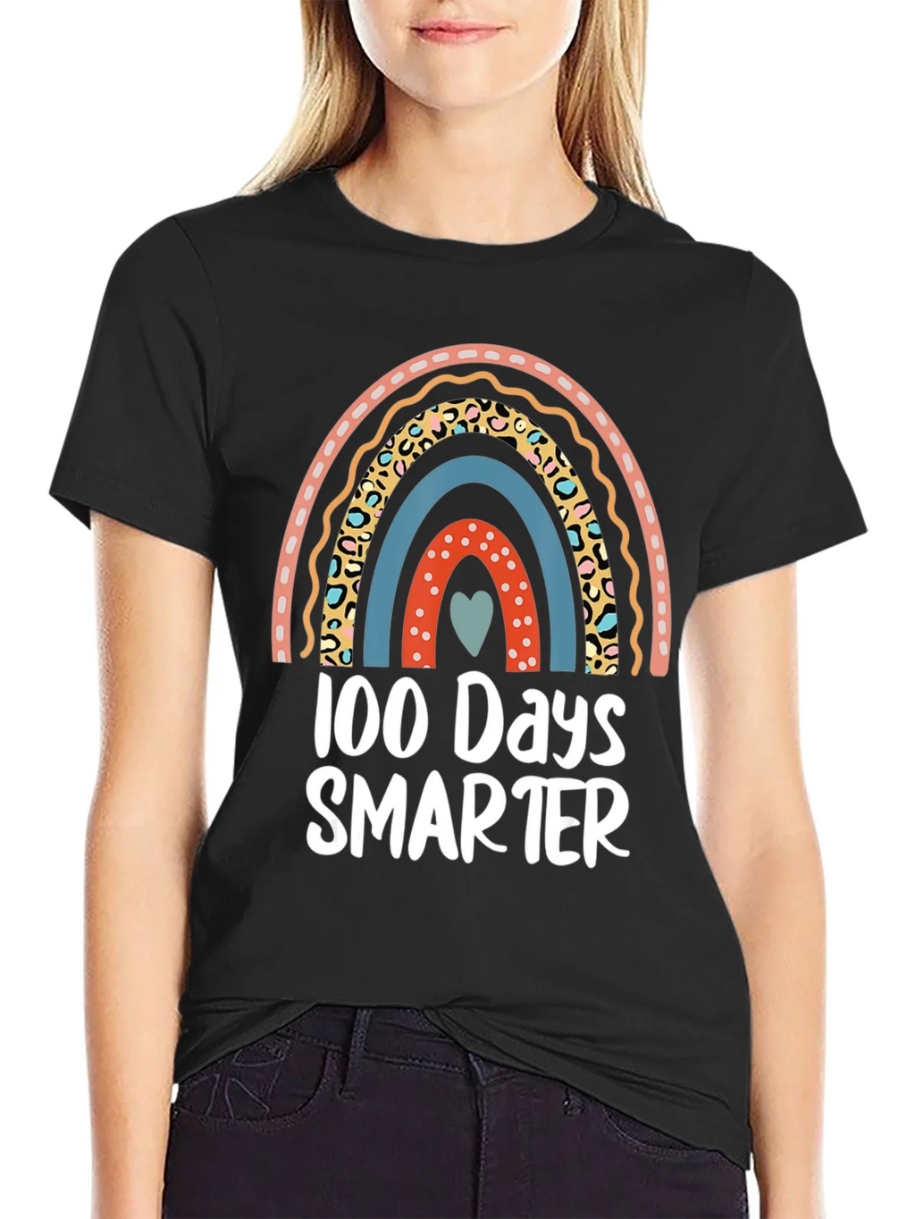 100 Days Smarter Rainbow Graphic Tee product image 2