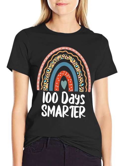 100 Days Smarter Rainbow Graphic Tee product image 2